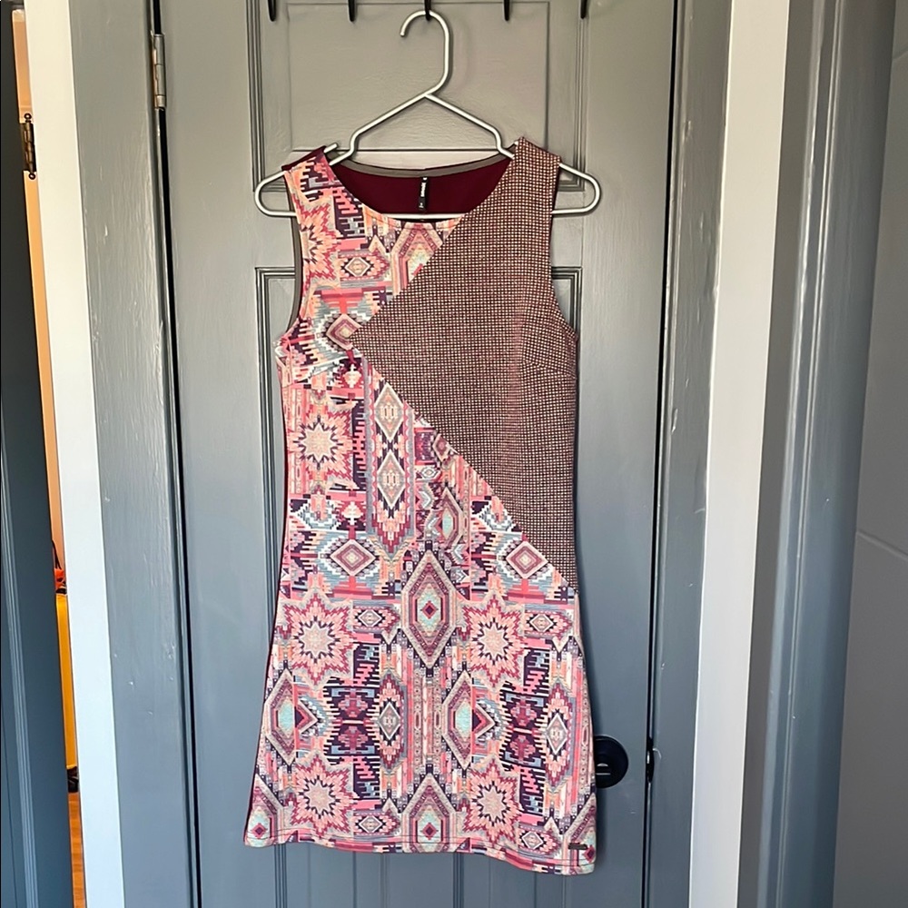 Smash! Multicolour Geometric Pattern Boho Dress